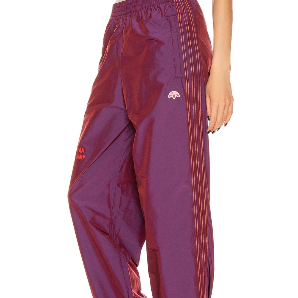adidas vera Wang Purple Track Pants with Orange Stripe Detail